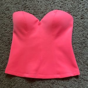 Guess brand crop top, women’s size small, coral color